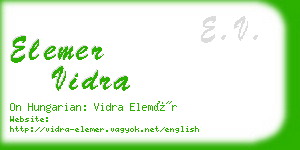 elemer vidra business card